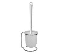 Modern Stainless Steel Toilet Brush and Frosted Glass Brush Holder, Wall Mount Toilet Brush, Cleaning Tool, Cleaning Brush, Suitable for Bathrooms & Kitchen, Gift for Family Cleaning (Silver)