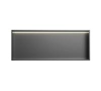 Modern Stainless Steel with LED Light, No Tile Needed - Stylish Bathroom Storage Solution for Ultimate nization and Space Saving