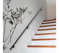 Modern Stair Banister Handrails for Indoor Outdoor Steps - Wall Mounted Wrought Iron Stair Railing - Safety Non-Slip Staircases Hand Rails - Corridor Safety Support Rod(5ft/150cm)