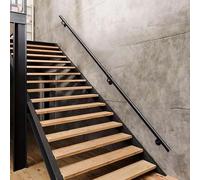Modern Stair Banister Handrails for Indoor Steps| Balck Assistive Staircase Railing| Wall Mounted Stair Hand | Corridor Safety Support Rod | Home Decoration(14ft/420cm)
