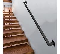 Modern Stair Handrail Grab Bar Kit, 1ft-20ft Black Galvanized Industrial Iron Hand Rail for Indoor Stairs Wall Mount Support, Wall Staircase Banister, Safety Handle, Step,8.2ft