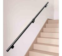 Modern Stair il | Adjustable 60cm to 6m Black Railing for Indoor/Outdoor Steps | Safety Support Banister for Staircases & Corridors (3.3ft/100cm)