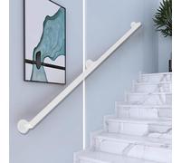 Modern Stair il Kit | Black/White/d Wall-Mounted Banister | 60cm to 4.8m Adjustable Railing for Indoor/Outdoor Steps | Slish Stairway Safe Solut