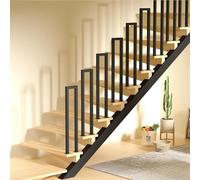 Modern Stair il Kit for Indoor & Outdoor - U-Shaped Side Mount Railing Square Tube Design 35cm Transition Banister for Enhanced Safety & Style