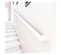 Modern Stair il Kit Square Tube Design Indoor & Outdoor Railing Wall Mounted Support Bar for Bathroom Kitchen Ga Balcony Hallway White 150cm 5ft