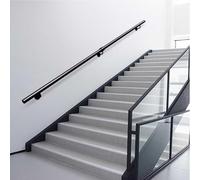 Modern Stair Railing - 400cm Wall-Mounted il with Wrought Iron Brackets, Indoor & Outdoor Use, Fits Stairs 30-60cm, Contemporary Design for Safety & Style.