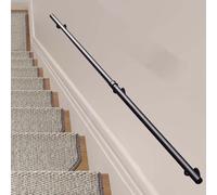 Modern Stair Railing Complete Set Indoor Metal Handrails Slip Resistant Round Tube Design 7.9ft Safety Rail for Elderly Durable & Stylish Staircase Guard.