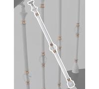 Modern Stair Railing Handrails with Crystal Cap Finial, Decorative Balusters Post for Concrete and Wood Steps, Replacement Guardrail Kit