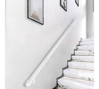 Modern Stair Railing Kit - Adjustable Lengths 1m to 6m Indoor/Outdoor Wall Mount Support Stylish White Design for Stairs Balconies and More (480cm)