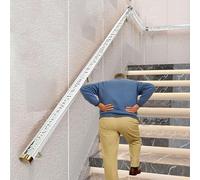 Modern Stair Railing - Transparent Crystal il for Indoor Use, Non-Slip Design for Commercial Buildings/Basements with Stainless Steel Brackets (L 540cm)