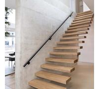 Modern Stair Railing, Wall Mounted Indoor Non-Slip Handrail 30cm 60cm 80cm 100cm 120m 150cm Metal Wrought Iron Assistive Staircase Railing for Outdoor Use/Balcony/Loft(7ft/210cm)