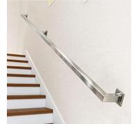 Modern Staircase Banister Hand Rails - Complete Kit，Wall Mount Stair Railing Metal Stainless Steel Stairs Handrail for Indoor Outdoor Steps Grab Rail(11.5ft/350cm)