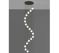 Modern Staircase Chandelier Gourd Shape Lights Minimalist Huge Pendant Light For High Ceiling Living Room Duplex Villa High Ceiling Variable-lighting Daylight, White Light, Y(Size:18 BALLS,Color:GOLD)