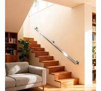 Modern Staircase Handrail, 1m 150cm 2m 210cm 3m 6m, Wall Mounted Non-Slip Banister Rails, 440LBs Load, Stainless Steel, Stairway Railing for Loft/Porch/Deck(9.2ft/280cm)