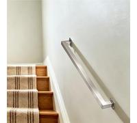 Modern Stairs Handrail - Complete Kit, 80cm/100cm/1.5m/2m/4m Staircase Steps Railing Metal Stainless Steel Safety Hand Rail, Square Wall Mount Banister for Indoor Stairs(16.4ft/500cm)