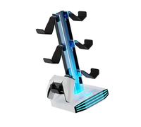 Modern Stand with 2 USB Hubs for Controllers and Headsets Safe Power Headphone Display Stand Customizable LED Lights and Stable Base