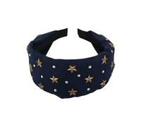 Modern Star Embroidery Headband Korean Japanese Style Headband Soft Headpiece for Women