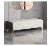 Modern Sto Ottoman Bench Upholstered Shoe Bench Ottomans with Hind Lid Long Foot Rest Bench for Entryway Living Room Bedroom(Green 100CM)