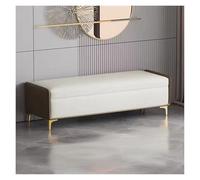 Modern Sto Ottoman Bench Upholstered Shoe Bench Ottomans with Hind Lid Long Foot Rest Bench for Entryway Living Room Bedroom(Brown 100CM)