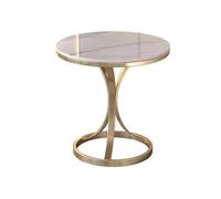 Modern Stone Coffee Table for Living Room - Stylish Small Coffee Table with Simple Design, Ideal for Sofa, Corner, Balcony & Bedroom, Multifunctional Bedside Table with Side Cabinet, Tall