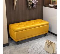 Modern Storage Ottoman Folding Lid Storage Stool Stylish Footrest Bench for Bedroom & Entryway 60x40x43cm (24x16x17in) - Versatile Storage Solution