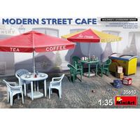 Modern Street Cafe Buildings & Accessories Diorama 1:35 Plastic Model Kit