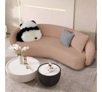 Modern Stretch Sofa Cover, Breathable Semi-Circular Slipcover for Sectional Couch, Washable Dark Brown Sofa Protector (Large)