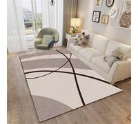 Modern Stripe Area Rug for Kids' RoomCream 140x200CM Versatile Sofa Mat Stylish Large Carpet for Living Room Customizable Design Perfect for Home Decor.