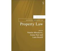 Modern Studies in Property Law, Volume 12
