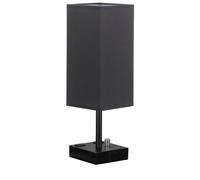 Modern Style Bedside Table Light Creative Fabric Iron Table Lamp Suitable For Writing Desk Office Standlamp Knob Switch Plug-in Model Multi-function With 2 AC Outlets Conference Room Lighting Fixture