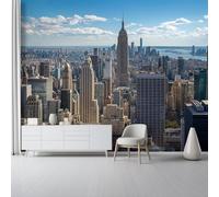 Modern Style Building Architecture Photography Wall Mural Wallpaper - Colorful Pattern Non-Woven Photo Wallpaper for Classroom Bathroom Apartment Home Decor, 350 x 256 cm Poster Custom Mural