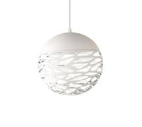 Modern Style Creative Hollow Ball Pendant Lamp - Adjustable Decorative Chaner for Living Room, Barber Shop, 20cm Dark