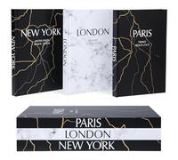 Modern Style Decorative Books for Home Decor,Coffee Table Books with Real Blank Pages Set of 3,Gifts for Women Mom House Warming Gifts