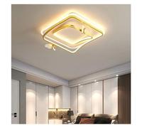 Modern Style LED Ceiling Light For Living Room Bedroom Dining Room Gold Butterfly Decoration Remote Control Chandelier Lamps(Square-50CM)