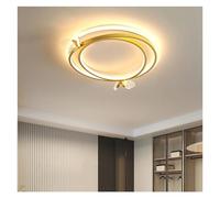 Modern Style LED Ceiling Light For Living Room Bedroom Dining Room Gold Butterfly Decoration Remote Control Chandelier Lamps(Round-50CM)
