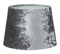 Modern Style Luxury Dual Purpose Luxe Velvet Crushed lightshade Lampshade & Ceiling Pendant Shade for Home Bedroom, Easy Fit - 9" Silver