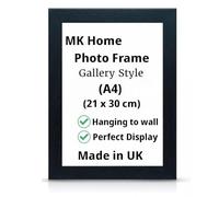 Modern Style MDF Picture Frame A3, A4, A5 Size Poster Home Decoration Photo Frames Freestanding & Wall Mountable Table Top Certificate Document Frames (A4 (21x30 cm), Black)