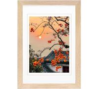 Modern Style MDF Picture Frame A4 Photo Frames Size Poster Home Decoration Freestanding & Wall Mountable Table Top Certificate Document Frames (A4 (Oak))