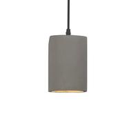 Modern Style Pendant Lamp, Creative Cylindl Concrete, E27 Base Single-Head Cement Hanging Light, Flush Mount Installation Lighting Fixtures (12cm)