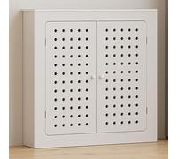 Modern Style Radiator Cover Cabinet, White Radiator Shelf, Living Room Heating Decorative Cabinet, Hide Cluttered Pipes Easy Assembly(80x70x20cm/31x28x8in)