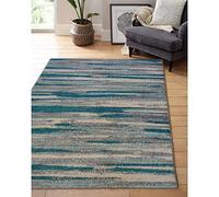 Modern Style Rugs Chateau Soft Watercolour Duck Egg Blue Indoor Short Pile Rug. Suitable Area Rug for Livingroom, Bedroom, Conservatory, Hallway Rug. Easy to Clean - 160 x 230cm