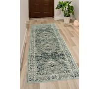 Modern Style Rugs Colorama Medallion Sage Patterned Runner Rug. Area Rug Short Pile Rug Suitable for Living Room, Bedroom, Hallway, Lounge Rug - 67x300 cm