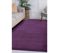 Modern Style Rugs Colorama Plain Cosy Rugs. Area Rug Short Pile Rug Suitable for Living Room, Bedroom, Hallway, Lounge Rug. (Plum, 120x170cm)
