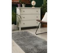 Modern Style Rugs Lush Ultra Soft Rug, Machine Washable, Silver Shaggy Grey Sustainable Area Runner Rug. Suitable for Indoor Living Space - 67x180 cm