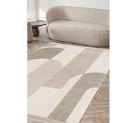Modern Style Rugs Turin Abstract Patterned Cream Brown Large Area Rug. Suitable for Any Living Space, Bedroom, Kitchen, Lounge, Living Room Area Rug - 160x230cm