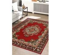 Modern Style Rugs Virtuoso Antique Traditional Medallion Stain Resistant Red X-Large Area Rug. Suitable for Bedroom, Living Room, Hallway, Conservatory, Indoor Living Space Rug - 200x290cm