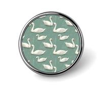 Modern Style Swan Print Enamel Pins for Backpack - Cute Jacket Coat Hat Bags Badge Pins, Funny Unique Novelty Button Pin Women Men Fashion Jewelry Accessories