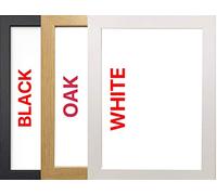 MODERN STYLE WOOD PHOTO PICTURE POSTER FRAMES OAK,WHITE BLACK (OAK, A5(14.8 x 21) cm)