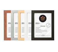 MODERN STYLE WOOD PHOTO PICTURE POSTER FRAMES OAK,WHITE BLACK (White, A6 (10.5 x 14.8) cm)
