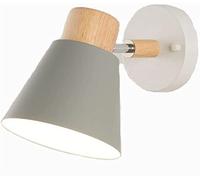 Modern Styles Wall Sconce, Angle Adjustable Lamp, Nordic Light Fixtures, Aisle Lights Corridor Bedside Reading E27 (Color : Grey)(Gris)